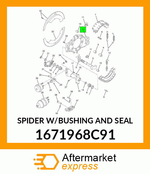 SPIDER W/BUSHING AND SEAL 1671968C91