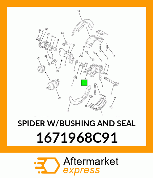 SPIDER W/BUSHING AND SEAL 1671968C91