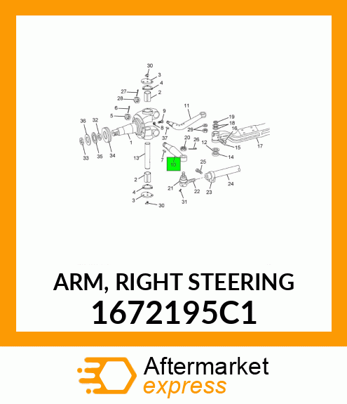 ARM, RIGHT STEERING 1672195C1