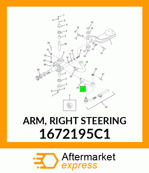 ARM, RIGHT STEERING 1672195C1