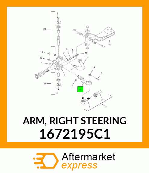 ARM, RIGHT STEERING 1672195C1