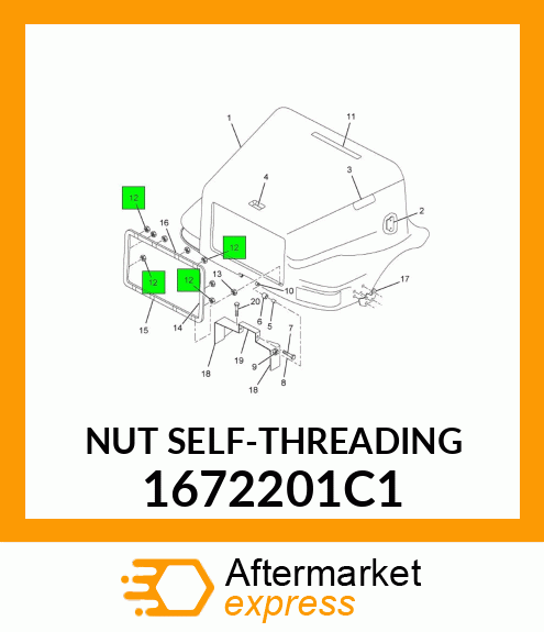 NUT SELF-THREADING 1672201C1