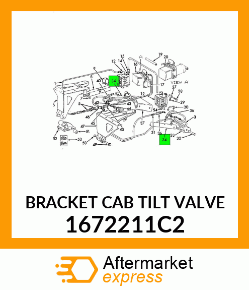 BRACKET CAB TILT VALVE 1672211C2