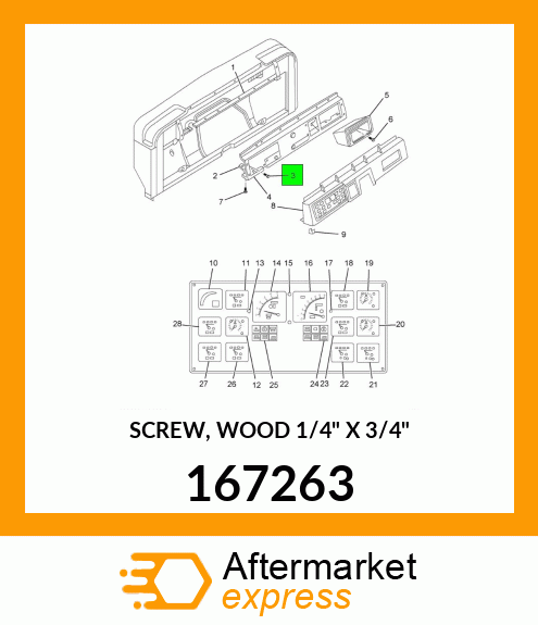 SCREW, WOOD 1/4" X 3/4" 167263