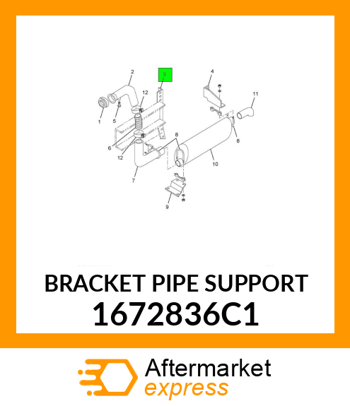 BRACKET PIPE SUPPORT 1672836C1