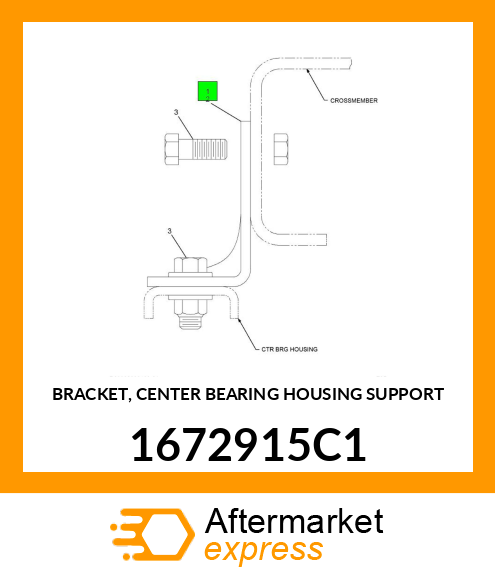 BRACKET, CENTER BEARING HOUSING SUPPORT 1672915C1