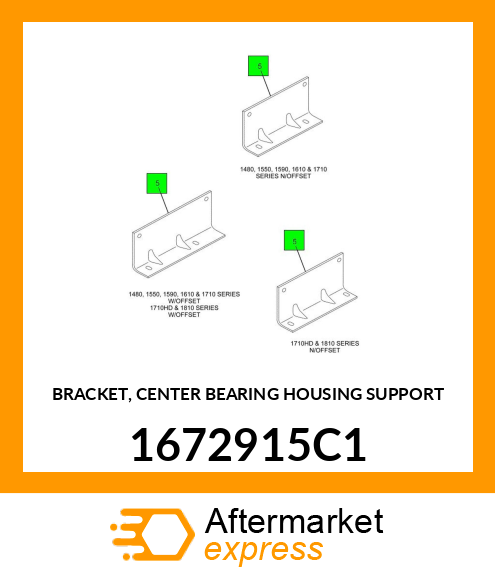 BRACKET, CENTER BEARING HOUSING SUPPORT 1672915C1