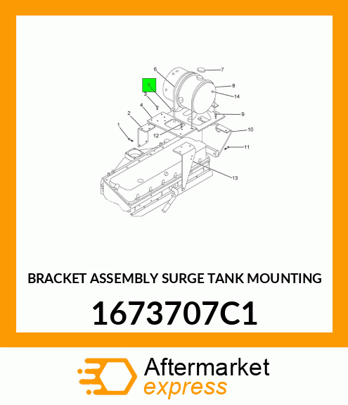 BRACKET ASSEMBLY SURGE TANK MOUNTING 1673707C1