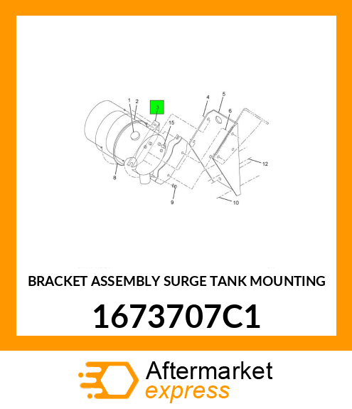 BRACKET ASSEMBLY SURGE TANK MOUNTING 1673707C1