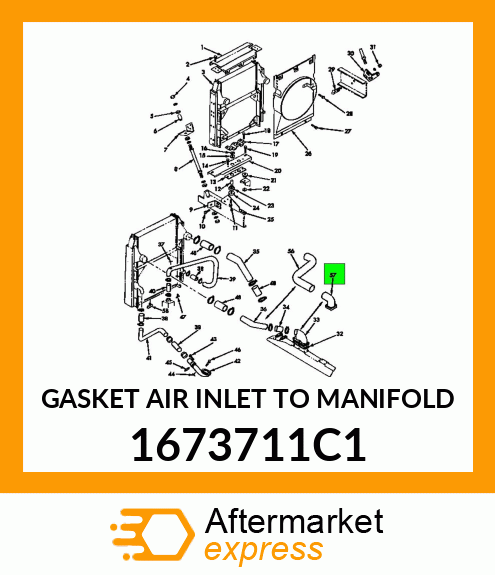 GASKET AIR INLET TO MANIFOLD 1673711C1