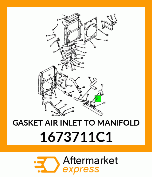 GASKET AIR INLET TO MANIFOLD 1673711C1