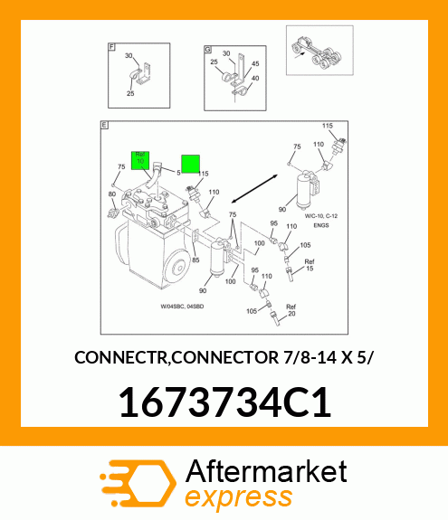 CONNECTR,CONNECTOR 7/8-14 X 5/ 1673734C1