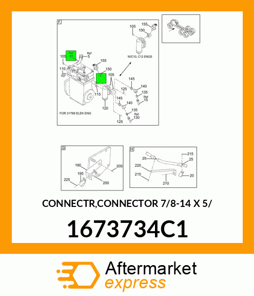 CONNECTR,CONNECTOR 7/8-14 X 5/ 1673734C1