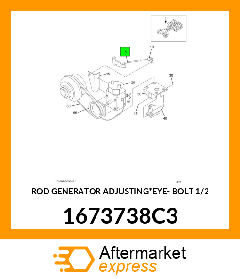 ROD GENERATOR ADJUSTING*EYE- BOLT 1/2 1673738C3