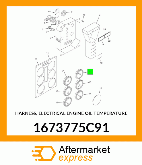 HARNESS, ELECTRICAL ENGINE OIL TEMPERATURE 1673775C91