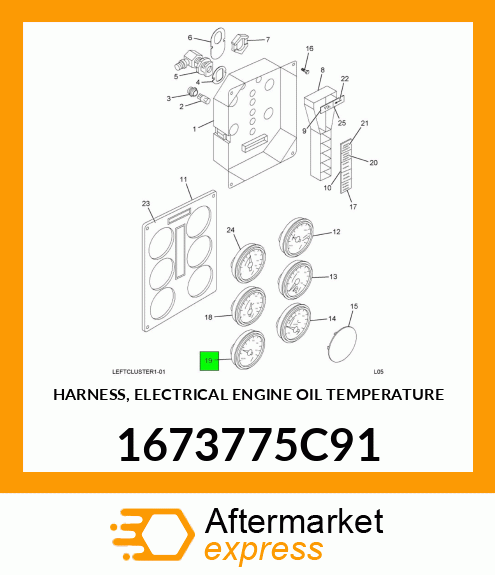 HARNESS, ELECTRICAL ENGINE OIL TEMPERATURE 1673775C91