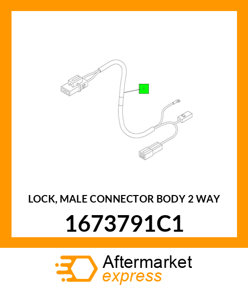 LOCK, MALE CONNECTOR BODY 2 WAY 1673791C1