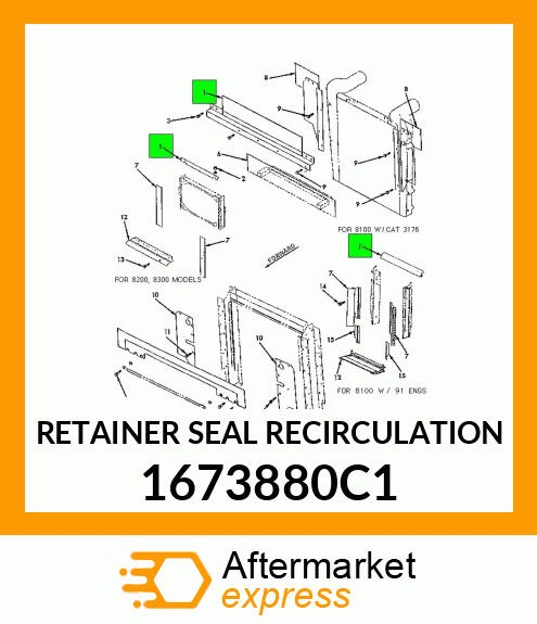 RETAINER SEAL RECIRCULATION 1673880C1