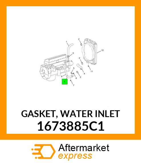 GASKET, WATER INLET 1673885C1