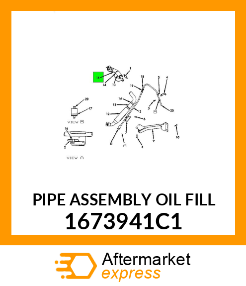 PIPE ASSEMBLY OIL FILL 1673941C1