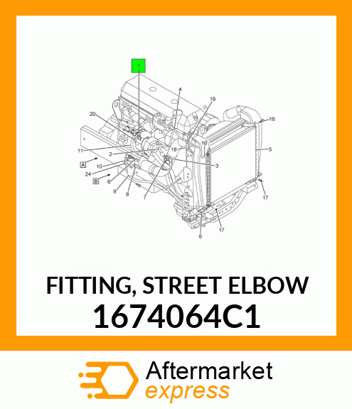 FITTING, STREET ELBOW 1674064C1