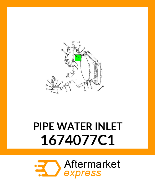 PIPE WATER INLET 1674077C1