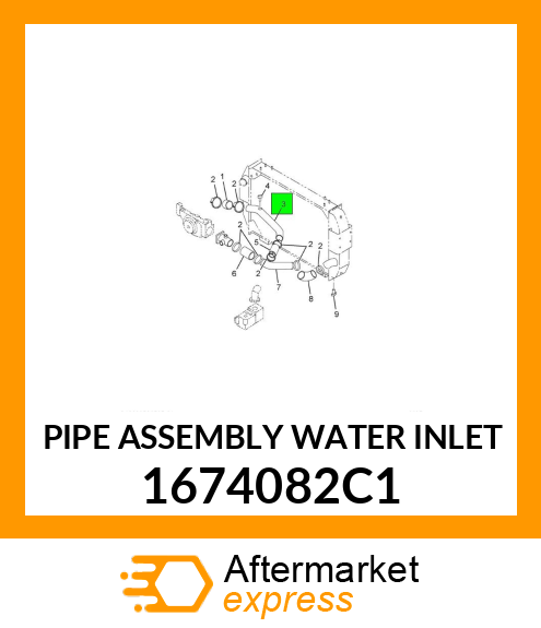 PIPE ASSEMBLY WATER INLET 1674082C1