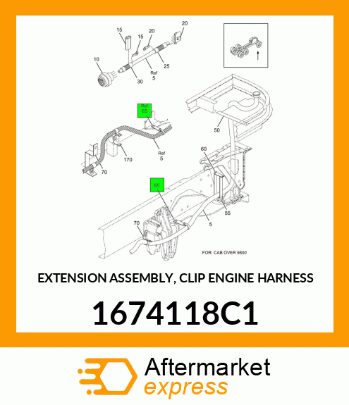 EXTENSION ASSEMBLY, CLIP ENGINE HARNESS 1674118C1