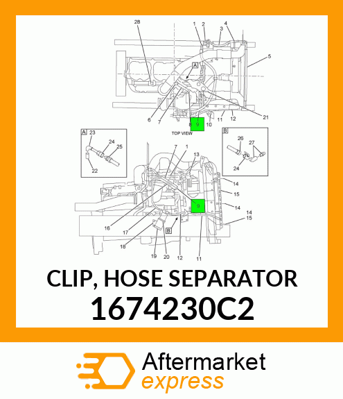 CLIP, HOSE SEPARATOR 1674230C2