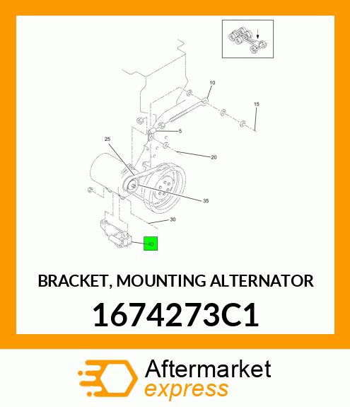 BRACKET, MOUNTING ALTERNATOR 1674273C1