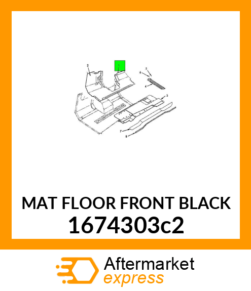 MAT FLOOR FRONT BLACK 1674303c2