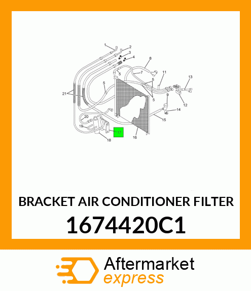 BRACKET AIR CONDITIONER FILTER 1674420C1