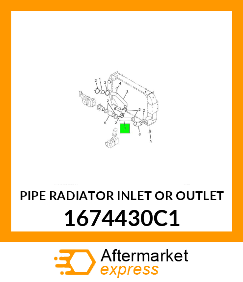 PIPE RADIATOR INLET OR OUTLET 1674430C1