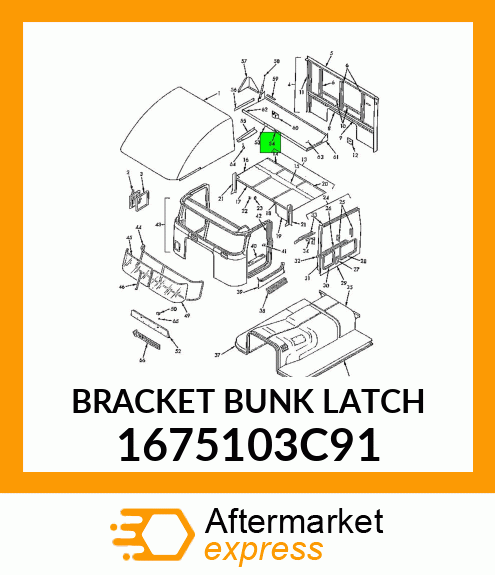 BRACKET BUNK LATCH 1675103C91