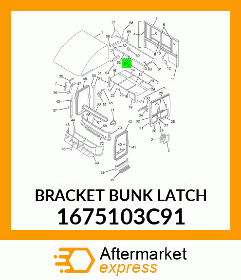 BRACKET BUNK LATCH 1675103C91