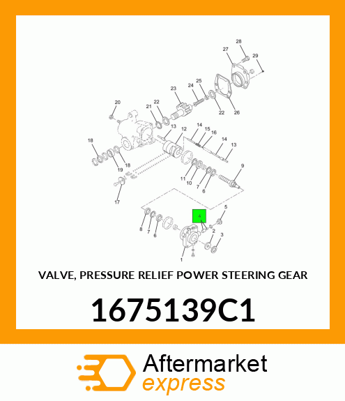 VALVE, PRESSURE RELIEF POWER STEERING GEAR 1675139C1