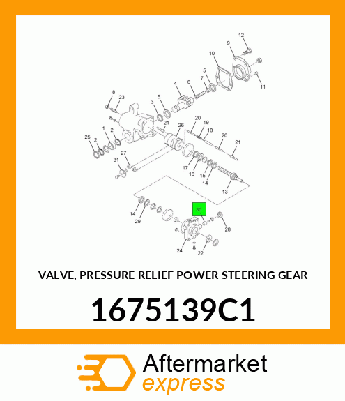 VALVE, PRESSURE RELIEF POWER STEERING GEAR 1675139C1