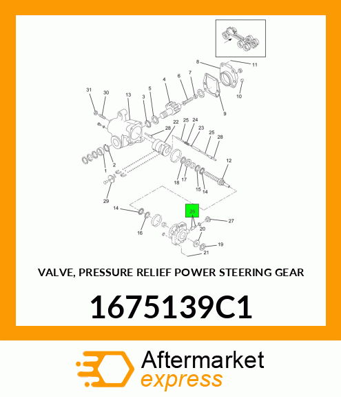 VALVE, PRESSURE RELIEF POWER STEERING GEAR 1675139C1