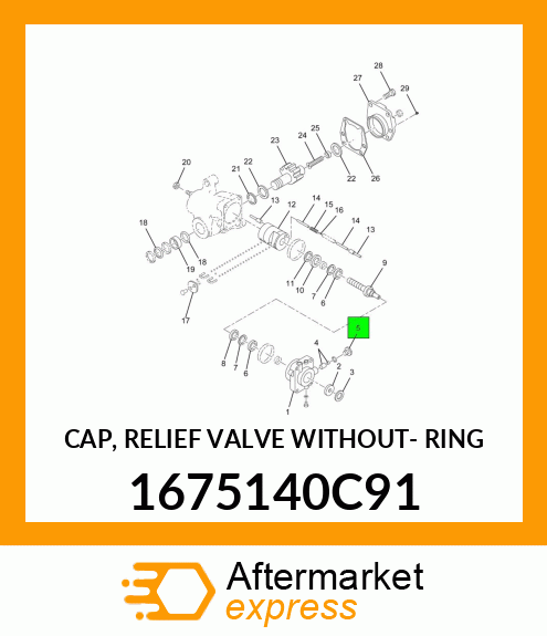 CAP, RELIEF VALVE WITHOUT- RING 1675140C91