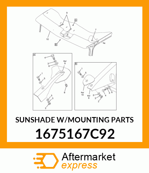 SUNSHADE W/MOUNTING PARTS 1675167C92