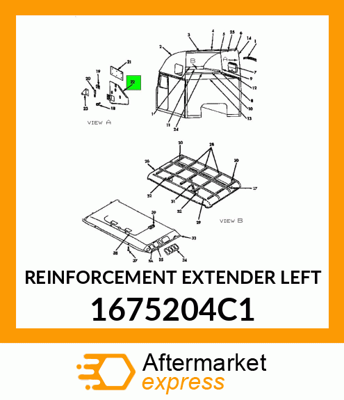 REINFORCEMENT EXTENDER LEFT 1675204C1