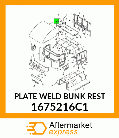 PLATE WELD BUNK REST 1675216C1