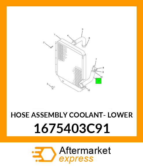 HOSE ASSEMBLY COOLANT- LOWER 1675403C91