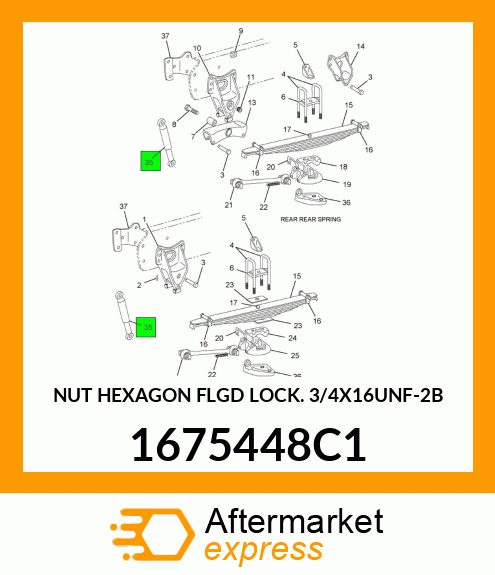 NUT HEXAGON FLGD LOCK 3/4X16UNF-2B 1675448C1