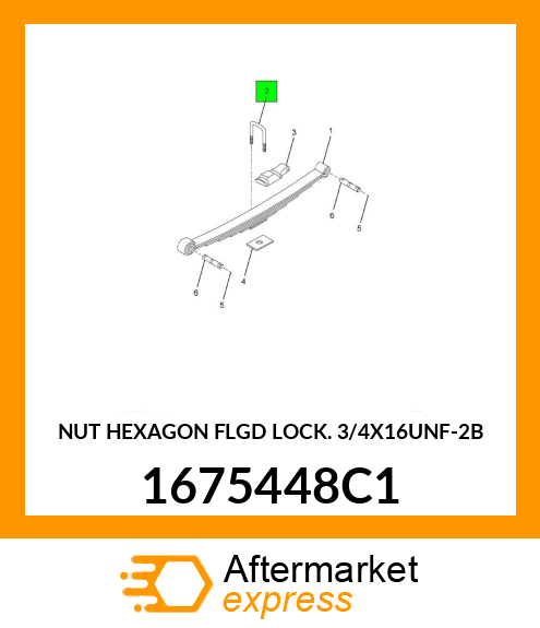 NUT HEXAGON FLGD LOCK 3/4X16UNF-2B 1675448C1