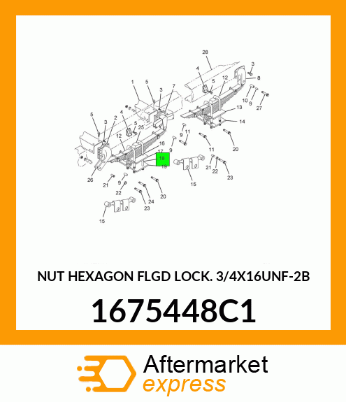 NUT HEXAGON FLGD LOCK 3/4X16UNF-2B 1675448C1