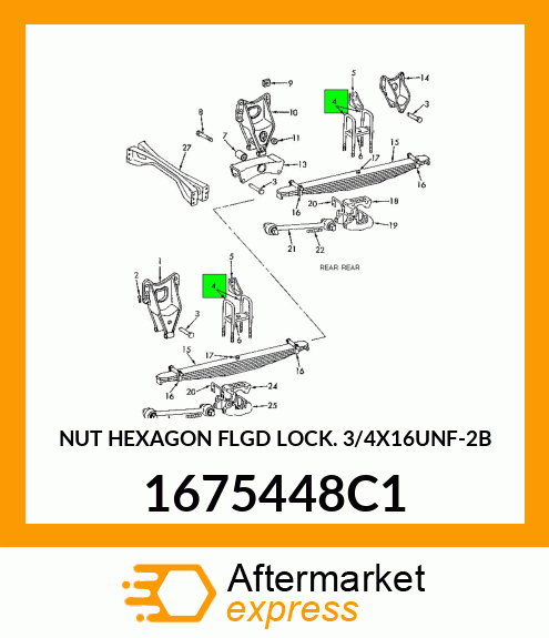 NUT HEXAGON FLGD LOCK 3/4X16UNF-2B 1675448C1