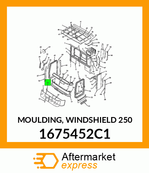 MOULDING, WINDSHIELD 250" 1675452C1