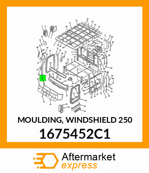 MOULDING, WINDSHIELD 250" 1675452C1