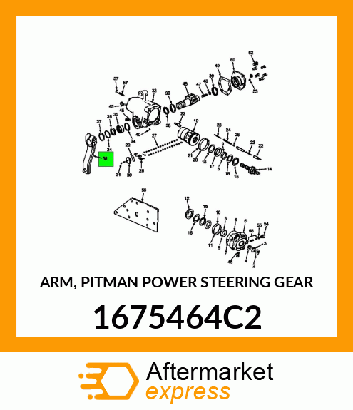 ARM, PITMAN POWER STEERING GEAR 1675464C2